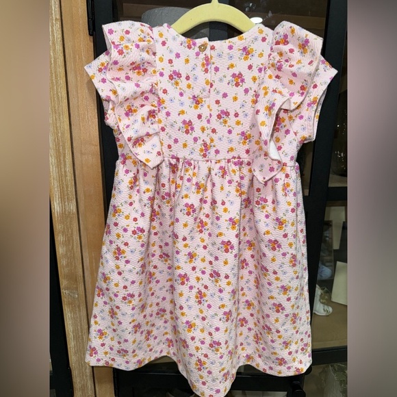 Zara Kids ruffle dress floral print textured toddler girl pastel church easter - Picture 2 of 10